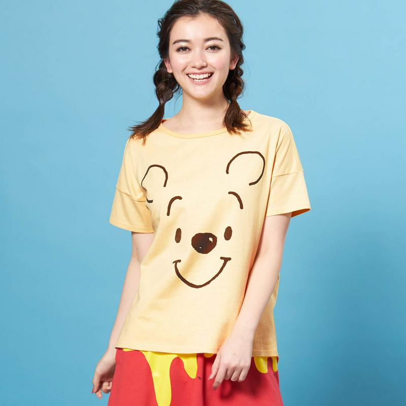 新柄追加！【かおかお】ビッグシルエットＴシャツ（選べるキャラクター）（ディズニー）