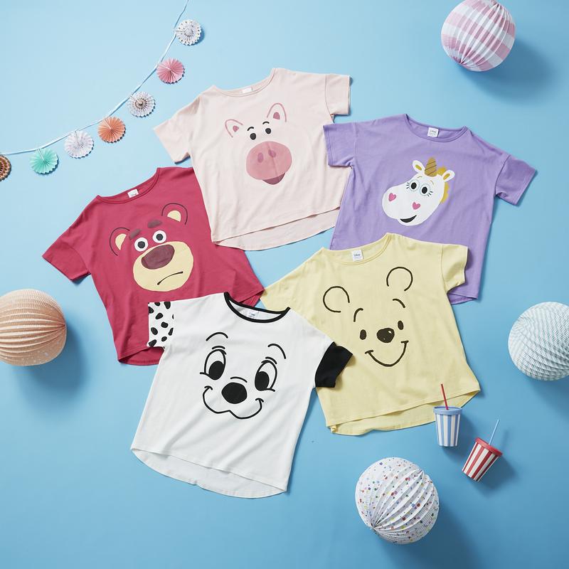 新柄追加！【かおかお】ビッグシルエットＴシャツ（選べるキャラクター）（ディズニー）