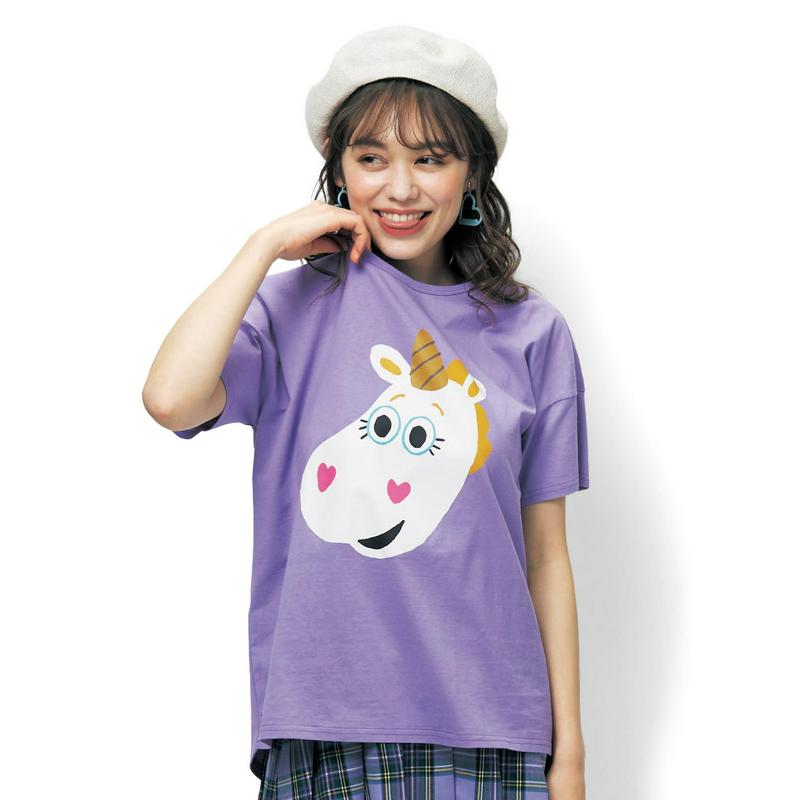新柄追加！【かおかお】ビッグシルエットＴシャツ（選べるキャラクター）（ディズニー）