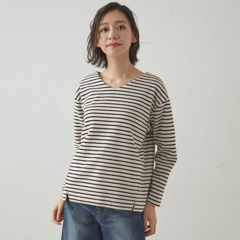 【９／２５販売終了】軽くてあたたか裏シャギーリップルカットソー