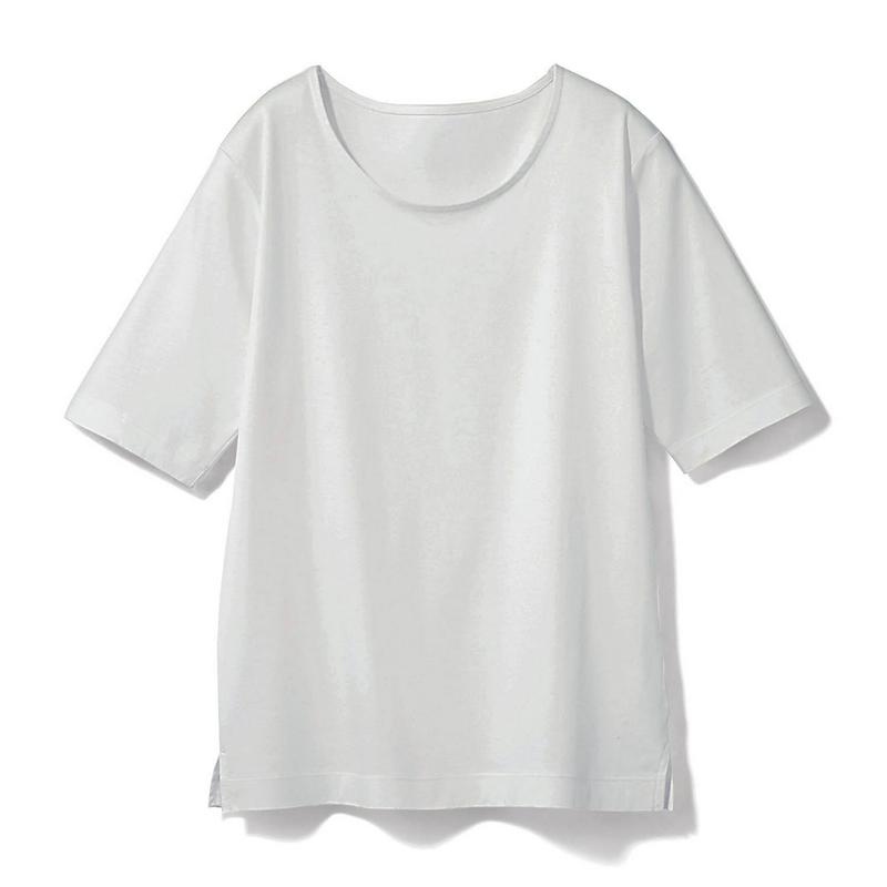 艶やかな綿１００％・５分袖女っぽＴシャツ