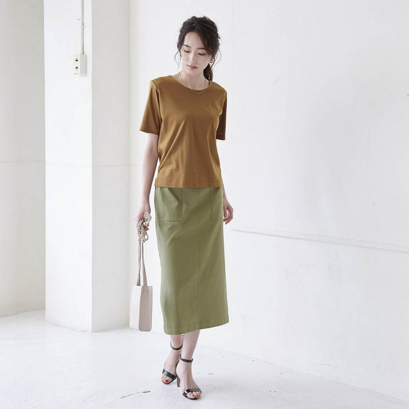 艶やかな綿１００％・５分袖女っぽＴシャツ