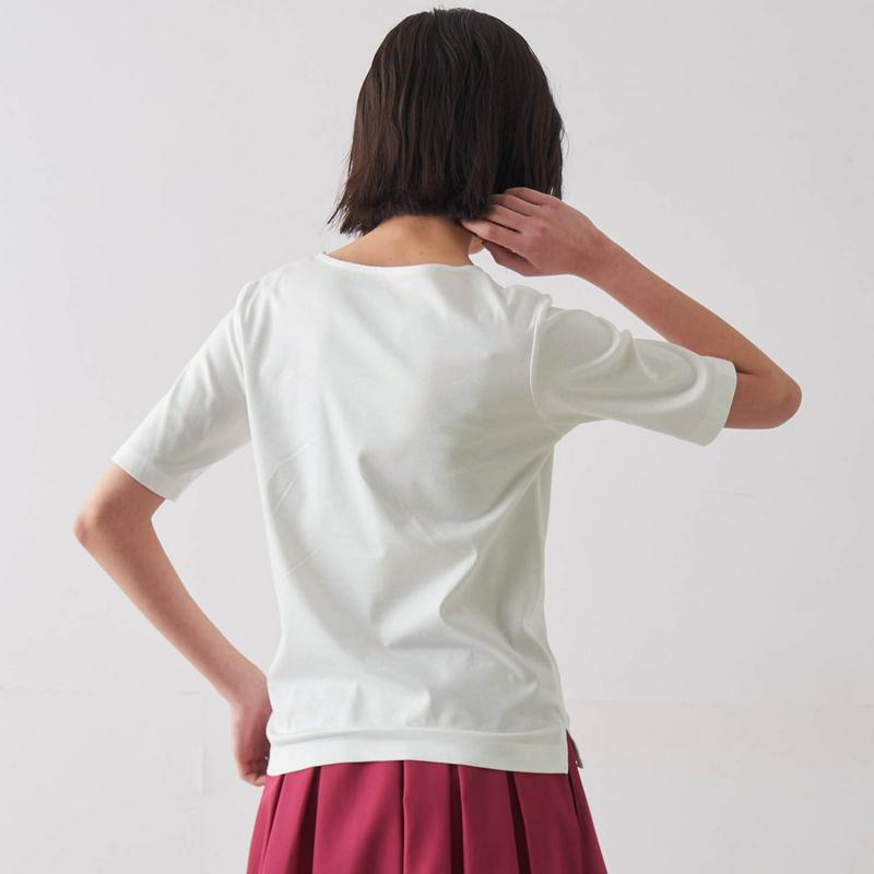 艶やかな綿１００％・５分袖女っぽＴシャツ