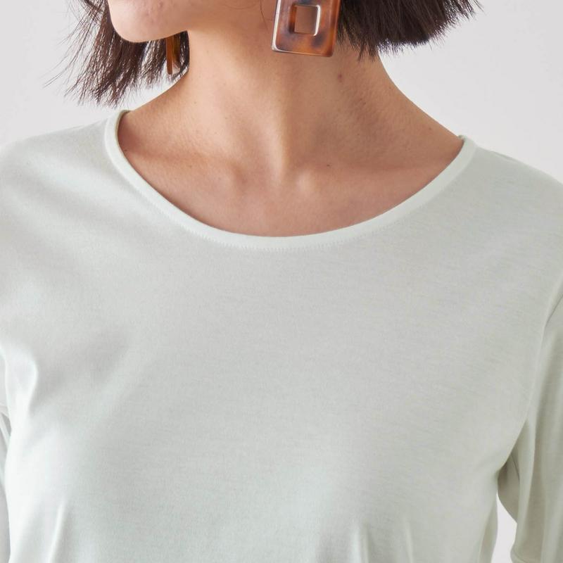 艶やかな綿１００％・５分袖女っぽＴシャツ