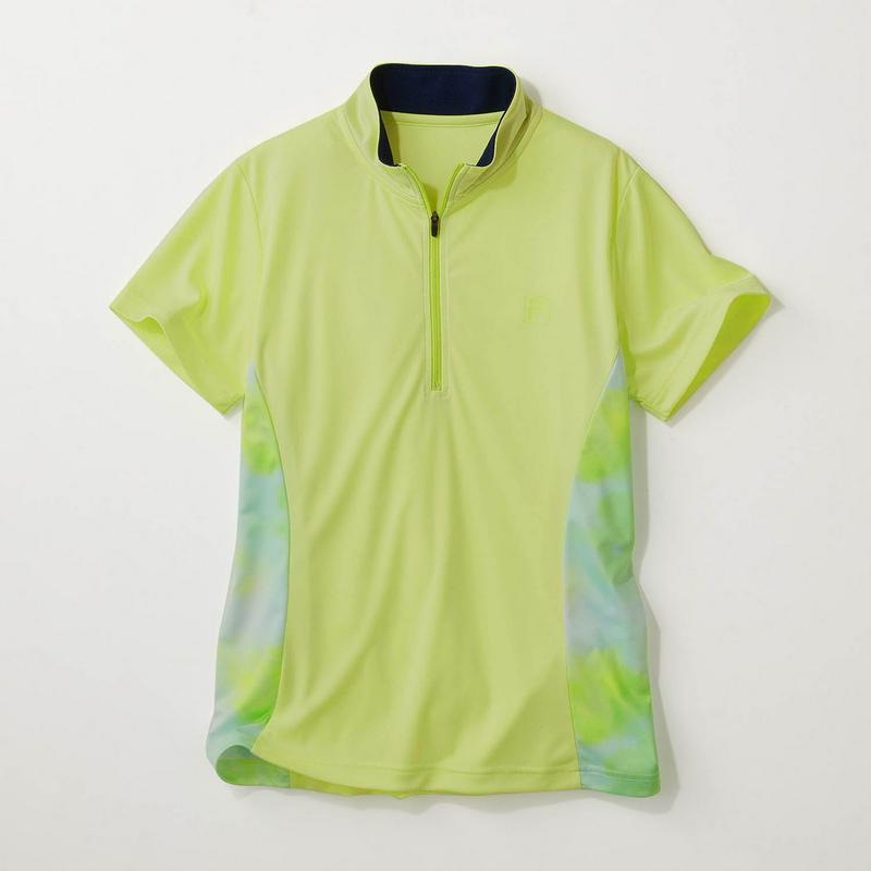 首周りもしっかり紫外線ガード！ハーフジップ半袖Ｔシャツ（フィラ/FILA）