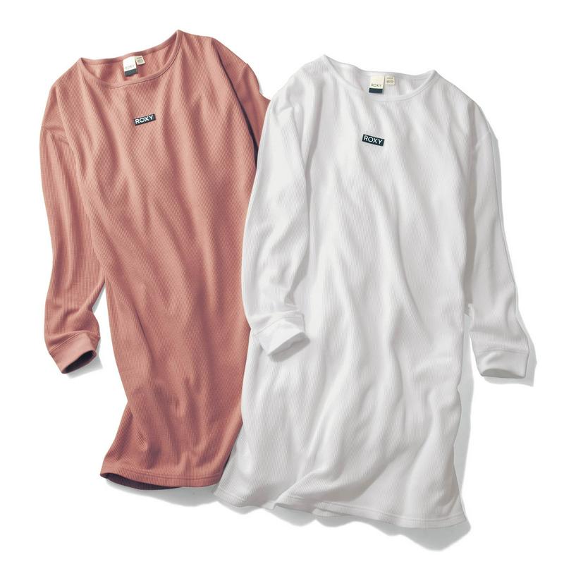 ワッフル素材チュニックＴシャツ（ロキシー/ROXY）