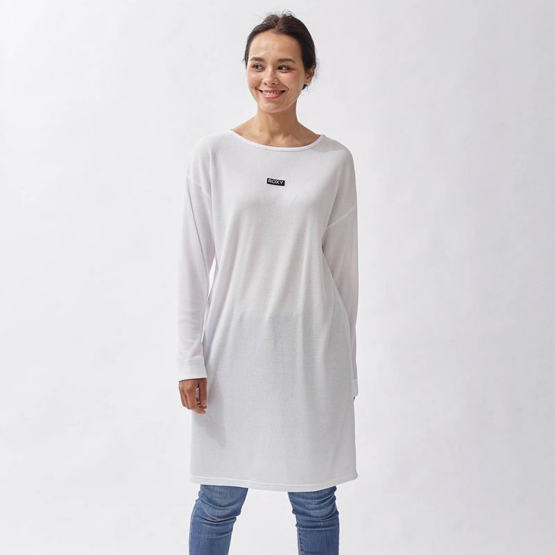 ワッフル素材チュニックＴシャツ（ロキシー/ROXY）