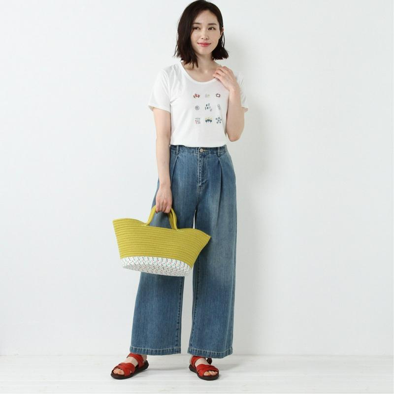 【ＮＯ　ＪＥＡＮ】刺繍プリントＴシャツ（ノージーン/NO JEAN）