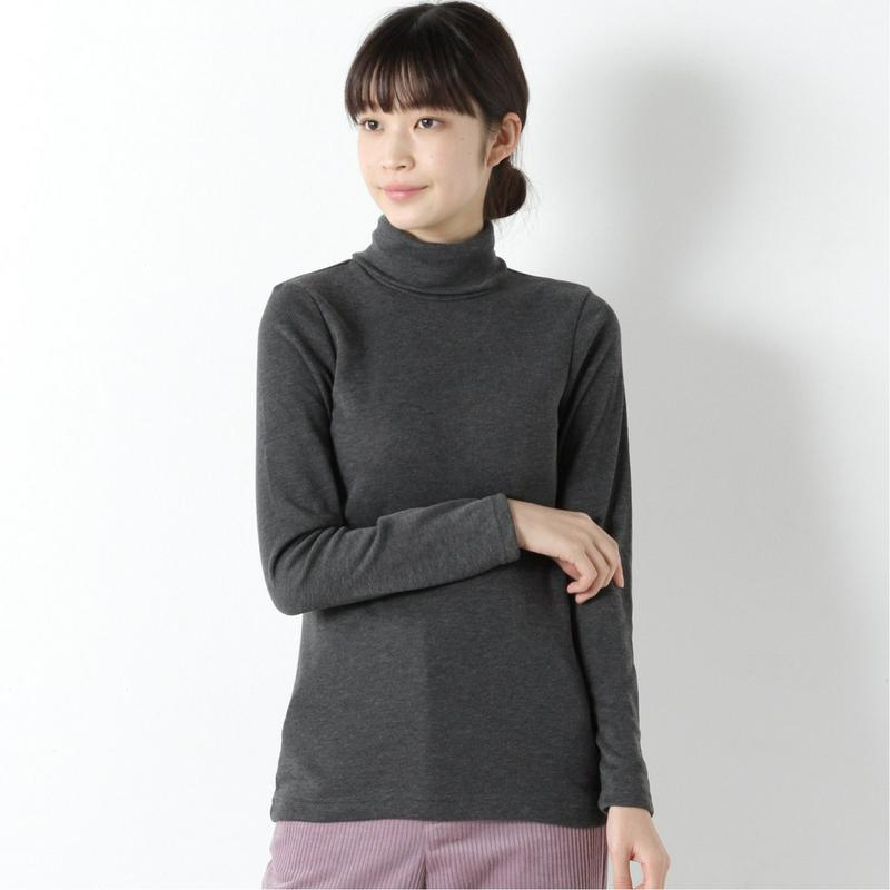 【９／２５販売終了】シアバター加工裏フライス起毛タートルＴシャツ（ページワン/PAGE ONE）