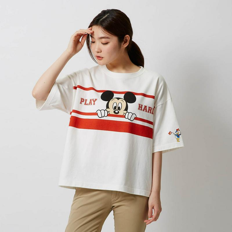 【おうちディズニー化計画】【ユニセックス】競技ブロックＴシャツ「ミッキー＆フレンズ」（ディズニー）