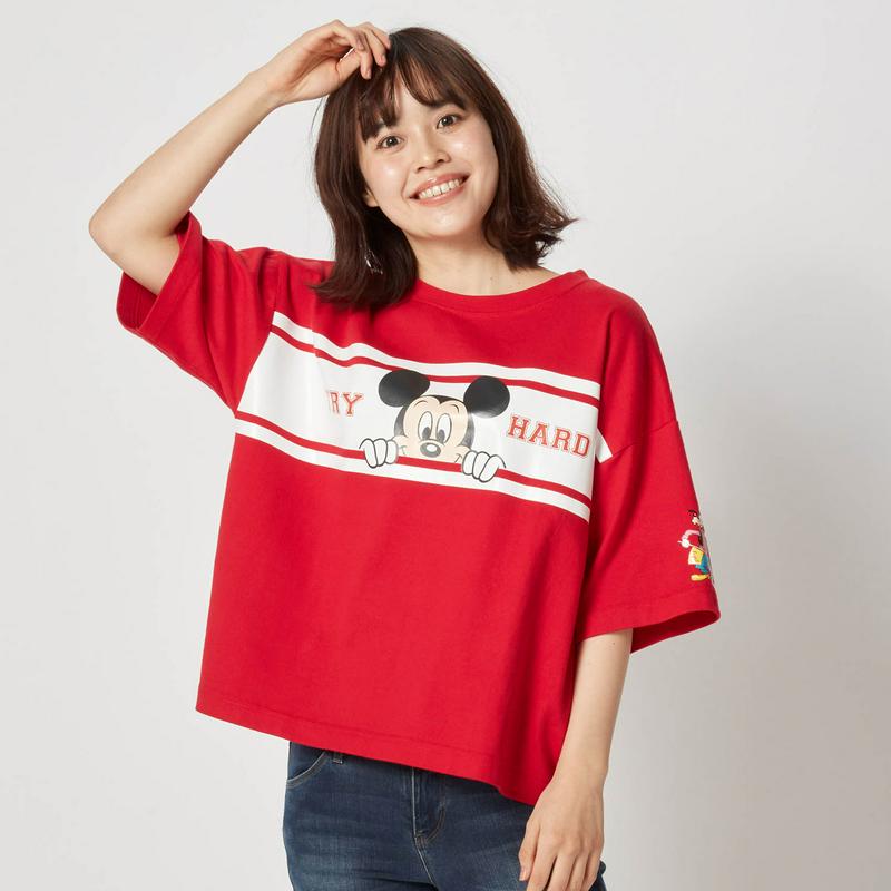 【おうちディズニー化計画】【ユニセックス】競技ブロックＴシャツ「ミッキー＆フレンズ」（ディズニー）