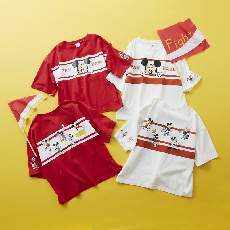 【おうちディズニー化計画】【ユニセックス】競技ブロックＴシャツ「ミッキー＆フレンズ」（ディズニー）