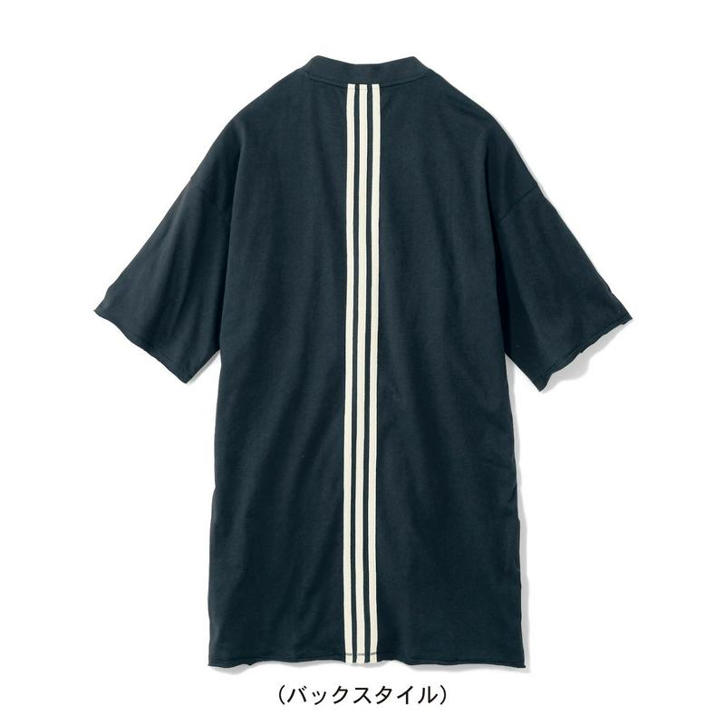 綿１００％でさらっと体型カバー◎リサイクルコットンチュニック【ブラック／Ｍのみ】（アディダス/adidas）