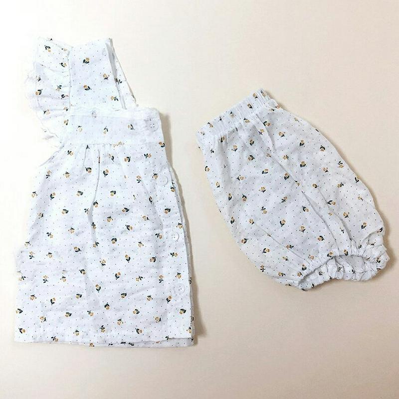 【新作10%OFF】フリルスリーブスクエアネックブラウス・p004360 キッズ【0~2才】【tops】【トップス ブラウス キ