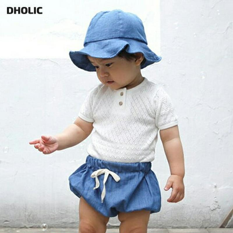 【新作10%OFF】ハットSETデニムブルマパンツ・p004358 キッズ【0~2才】【pt】【セット セット商品 帽子 ハット