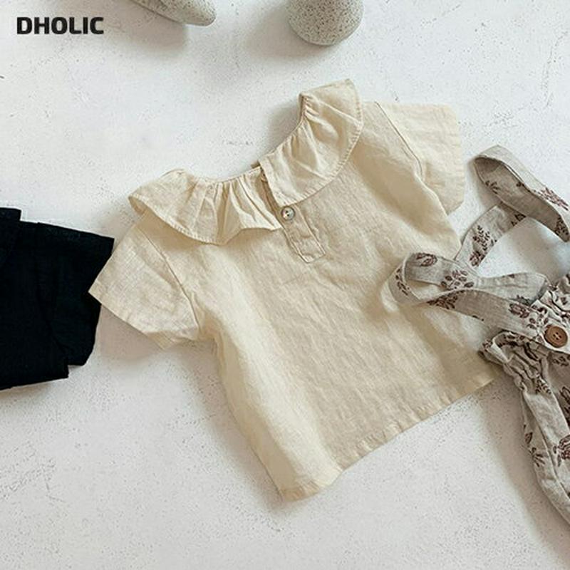【新作10%OFF】ラッフルカラーブラウス・p004364 キッズ【0~2才】【tops】【トップス ブラウス 半袖 ハーフスリ