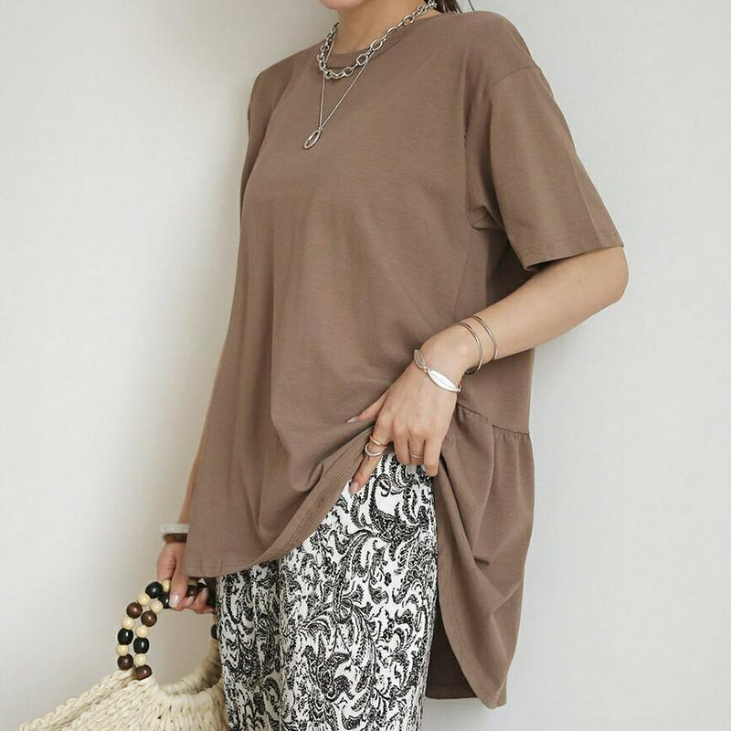 【新作10%OFF】バックティアードTシャツ・全4色・b63076 レディース【tops】【韓国 ファッション トップス Tシャ
