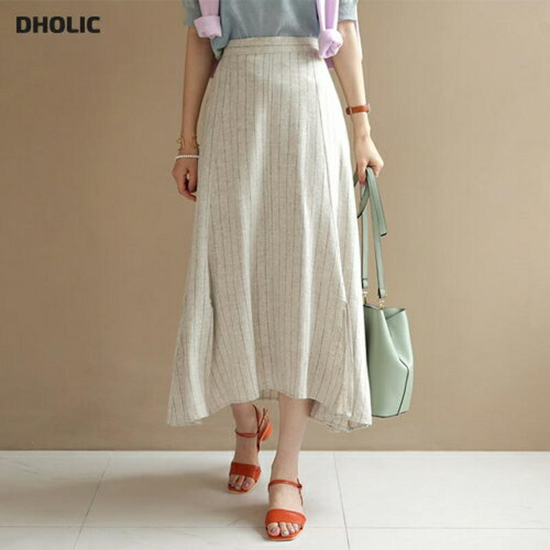 【新作10%OFF】ストライプスリットスカート・全2色・b63095 レディース【sk】【韓国 ファッション スカート ロング 