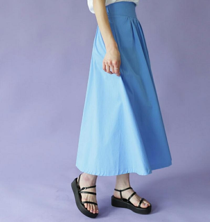 【新作10%OFF】コットンフレアスカート・全4色・b47730 レディース【sk】【韓国 ファッション スカート ロング ロン