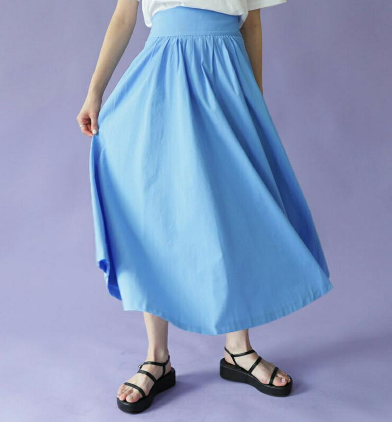 【新作10%OFF】コットンフレアスカート・全4色・b47730 レディース【sk】【韓国 ファッション スカート ロング ロン