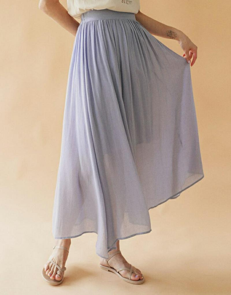 【新作10%OFF】バックゴムフレアスカート・全4色・b47731 レディース【sk】【韓国 ファッション スカート ロング ロ