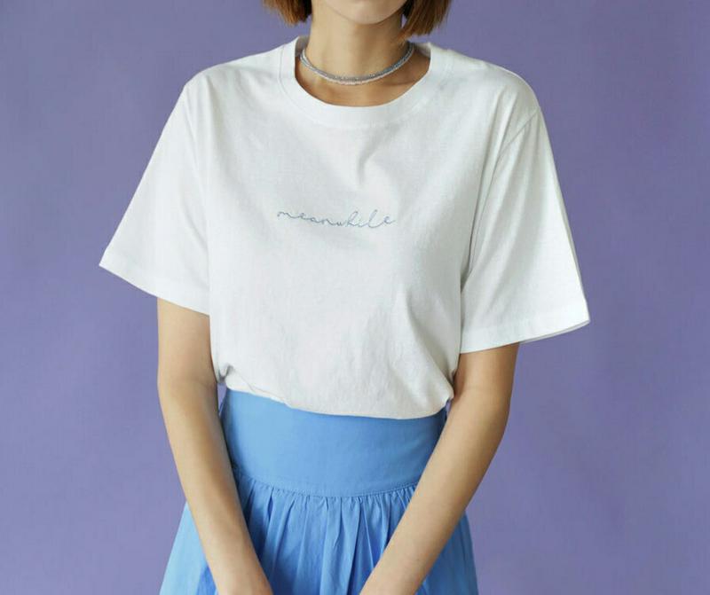 【新作10%OFF】レタリング刺繍Tシャツ・全4色・t47744 レディース【tops】【韓国 ファッション トップス Tシャツ