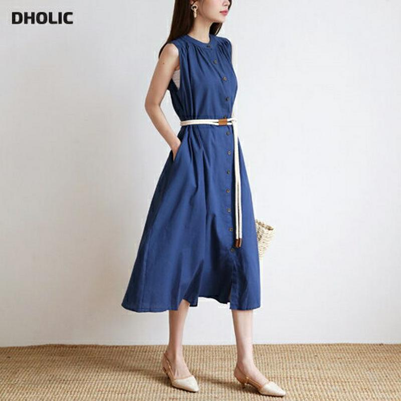 【新作10%OFF】ボタンスリーブレスワンピース・全2色・t63064 レディース【ops】【韓国 ファッション ワンピース ス