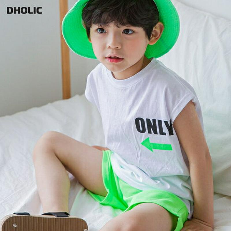 バック英字ロゴTシャツ・u04293・キッズ 【3~8才】【tops】【韓国 ファッション トップス Tシャツ カットソー ノー