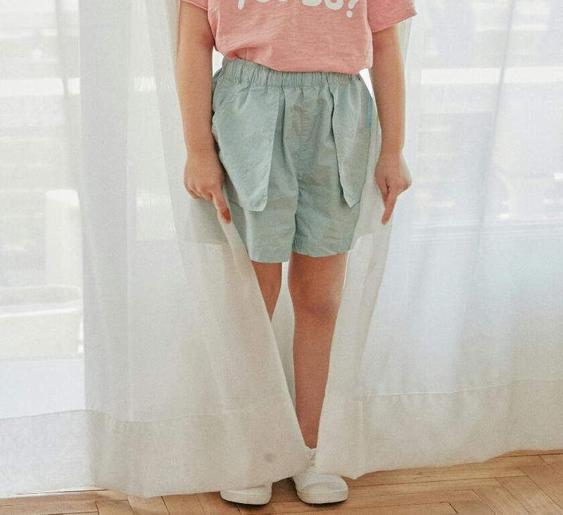 フラップポイントショートパンツ・u03806-2・キッズ 【3~8才】【pt】【韓国 ファッション ボトムス パンツ ショート 