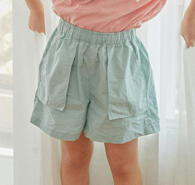 フラップポイントショートパンツ・u03806-2・キッズ 【3~8才】【pt】【韓国 ファッション ボトムス パンツ ショート 