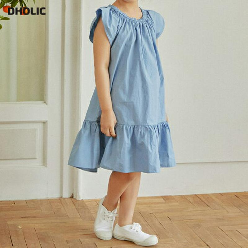 フレアヘムワンピース・u03795-2・キッズ 【3~8才】【ops】【韓国 ファッション ワンピース ミディ ミドル 膝丈 ロ