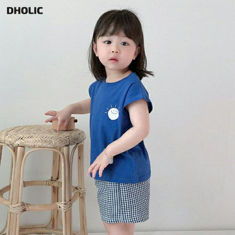 サニー半袖Tシャツ上下SET・u04387 キッズ【3~8才】【SET】【トップス ボトムス セットアップ Tシャツ ショートパ
