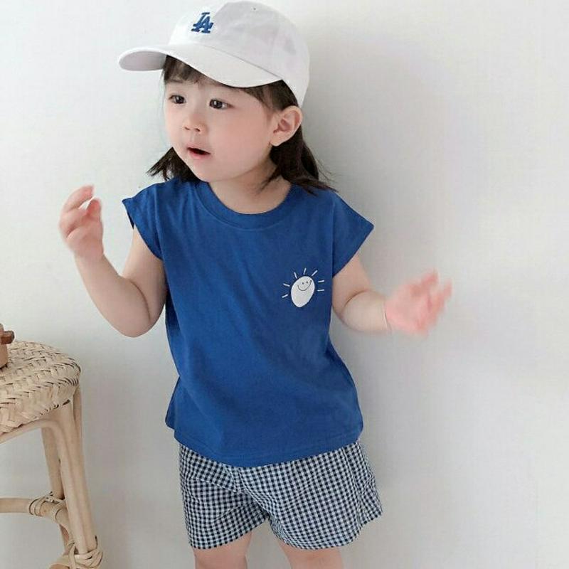 サニー半袖Tシャツ上下SET・u04387 キッズ【3~8才】【SET】【トップス ボトムス セットアップ Tシャツ ショートパ