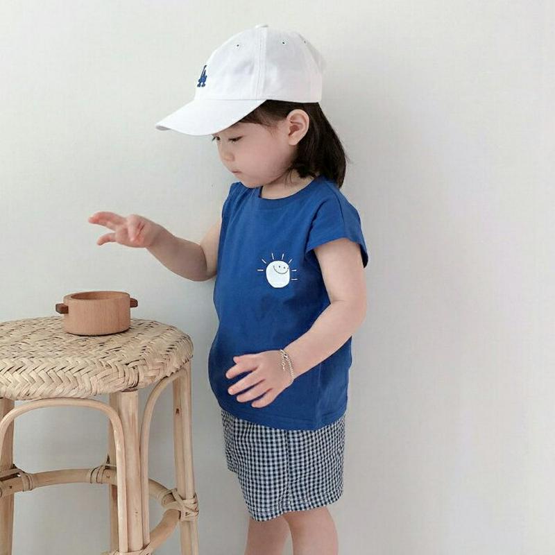 サニー半袖Tシャツ上下SET・u04387 キッズ【3~8才】【SET】【トップス ボトムス セットアップ Tシャツ ショートパ
