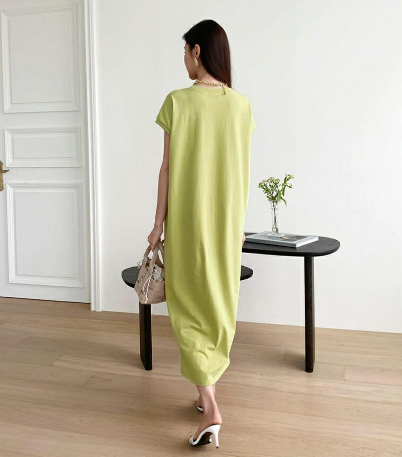 ルーズスリットワンピース・全3色・b56507 レディース【ops】【韓国 ファッション ワンピース ロング丈 ロングワンピース