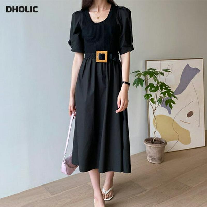 リブコントラストワンピース・全2色・b56511 レディース【ops】【韓国 ファッション ワンピース ロング ロングワンピース