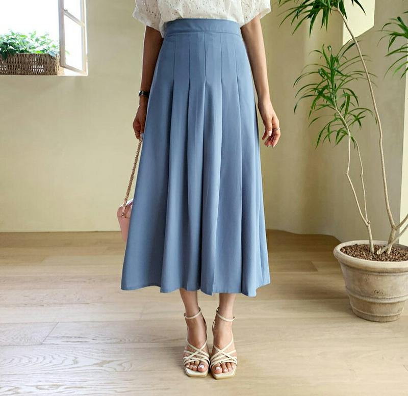 タックフレアスカート・全4色・t56505 レディース【sk】【韓国 ファッション スカート ロング ロングスカート フレア フ