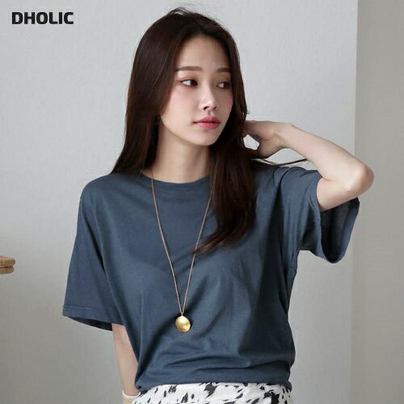 バックスリットTシャツ・全4色・b63101 レディース【tops】【韓国 ファッション トップス Tシャツ 半袖 ハーフスリー