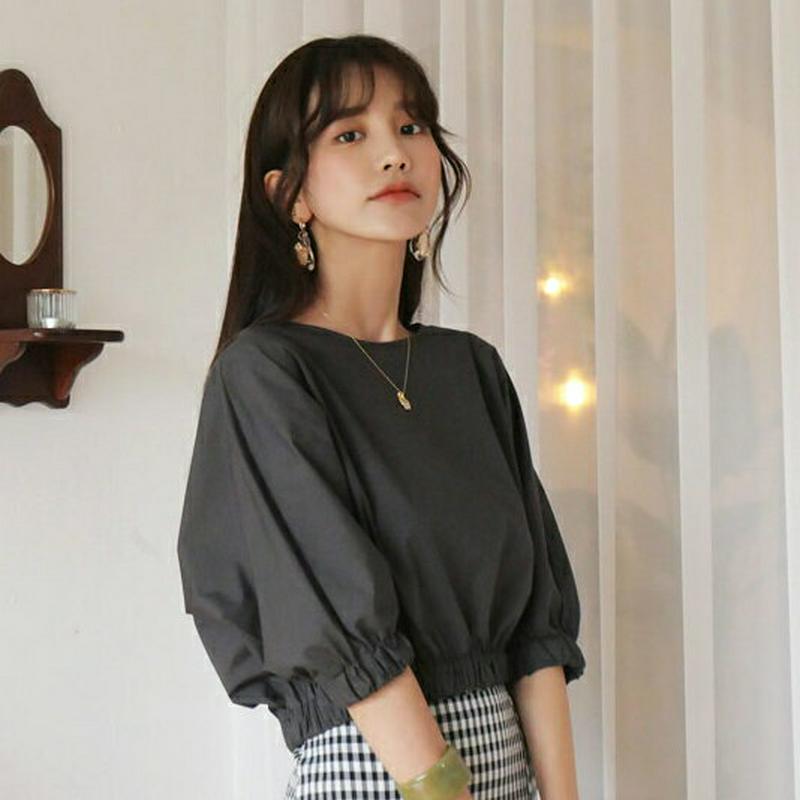 【新作10%OFF】2WAYゴムヘムドロストブラウス・全4色・t60372 レディース【tops】【韓国 ファッション トップス