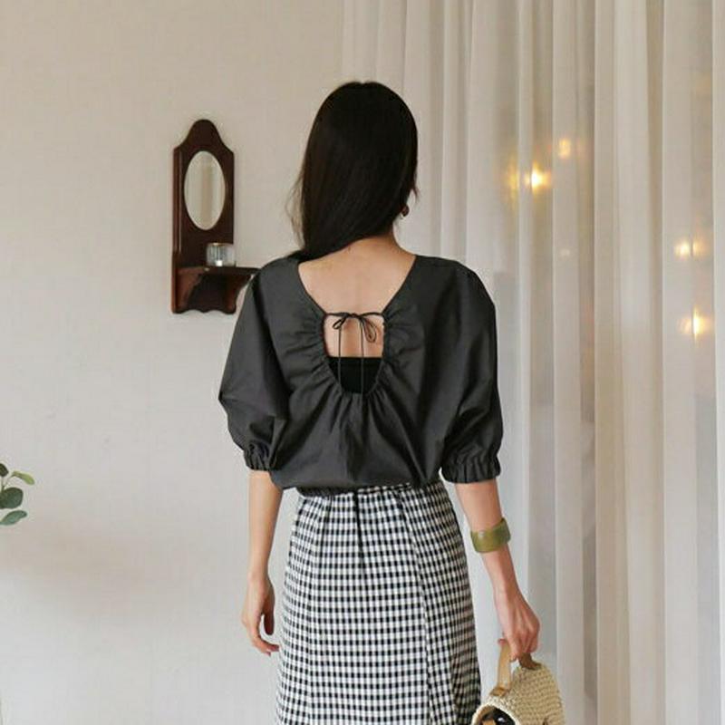【新作10%OFF】2WAYゴムヘムドロストブラウス・全4色・t60372 レディース【tops】【韓国 ファッション トップス