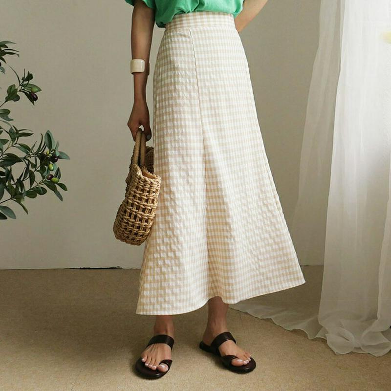 【新作10%OFF】バックゴムチェックスカート・全3色・b60390 レディース【sk】【韓国 ファッション ボトムス 柄 スカ
