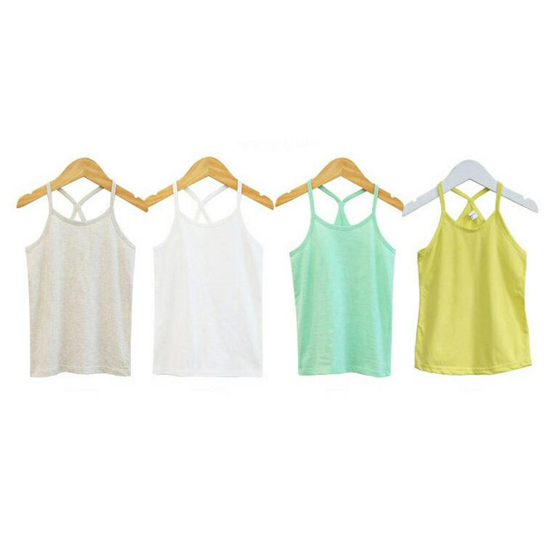 バッククロスキャミソール・p004111・キッズ 【3~8才】【tops】【韓国 ファッション トップス カットソー キャミ ノースリーブ スリーブレス タンクトップ スリム 細身 無地 ネオンカラー 女の子 男の子 インナー 子供 子供服 小学生 夏】【KIDS】