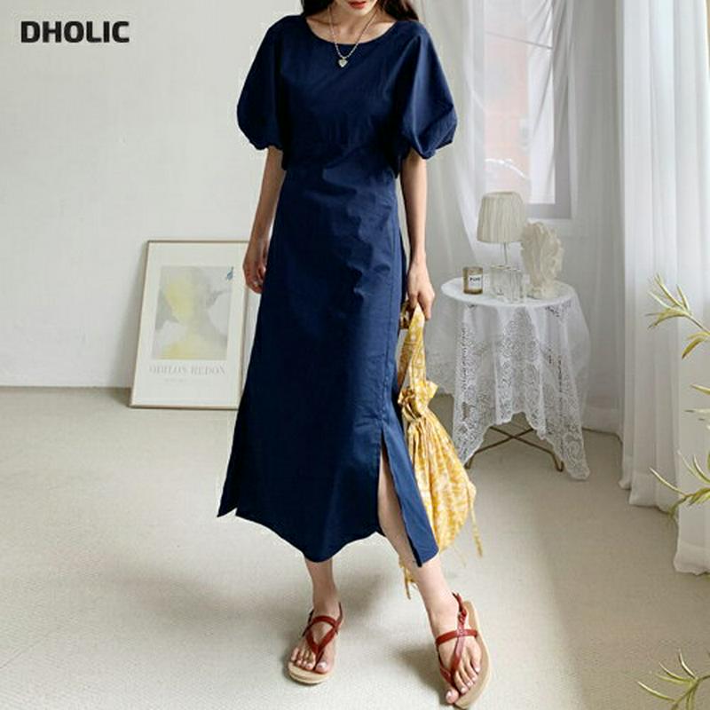 【新作10%OFF】リボンパフワンピース・全3色・b60404 レディース【ops】【韓国 ファッション ワンピース ロング丈 