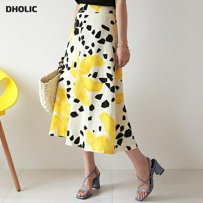 【新作10%OFF】フローラルプリントスカート・全2色・b63092 レディース【sk】【韓国 ファッション スカート ロング 