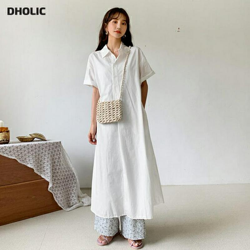 【新作10%OFF】ボタンシャツワンピース・全3色・b60381 レディース【ops】【韓国 ファッション ワンピース ロング 