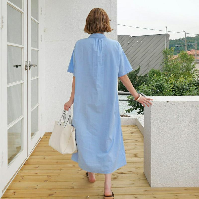 【新作10%OFF】ボタンシャツワンピース・全3色・b60381 レディース【ops】【韓国 ファッション ワンピース ロング 