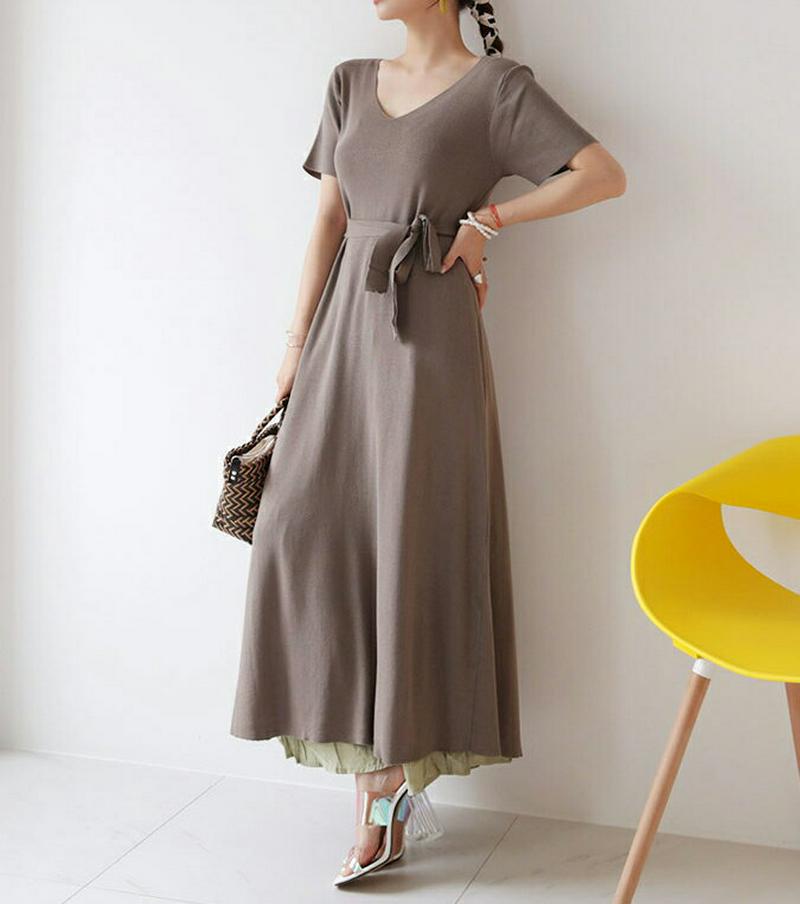 【新作10%OFF】ストラップ付2WAYニットワンピース・全4色・b63084 レディース【ops】【韓国 ファッション ワンピ