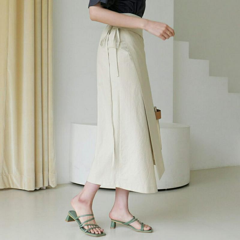 ディテールラップスカート・全3色・t60336 レディース【sk】【韓国 ファッション スカート ロング ロングスカート ラップ