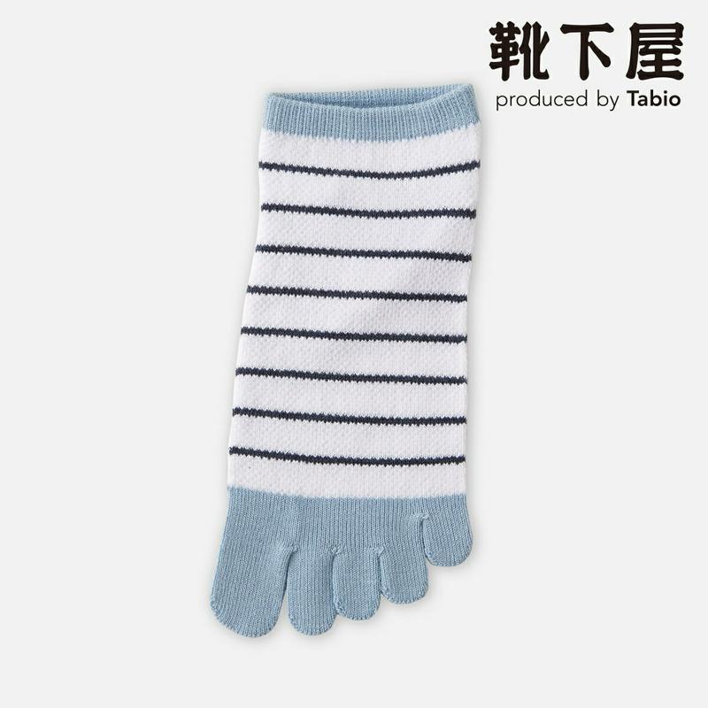 【あす楽】【Tabio MEN】 メンズ メッシュボーダー 五本指 スニーカー用ソックス / 靴下屋 靴下 くるぶし タビオ Tabio くつ下 メンズ 五本指ソックス 五本指靴下 5本指ソックス 5本指靴下 日本製 父の日 2206mka