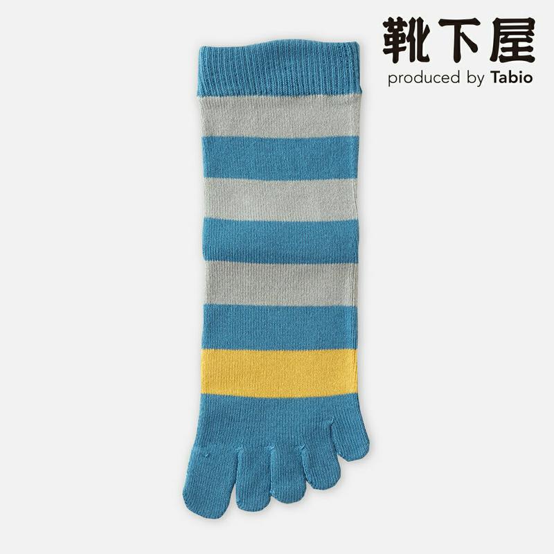 【あす楽】【Tabio MEN】 メンズ アクセントボーダー五本指ショートソックス / 靴下屋 靴下 タビオ Tabio くつ下 メンズ 五本指ソックス 五本指靴下 5本指ソックス 5本指靴下 日本製